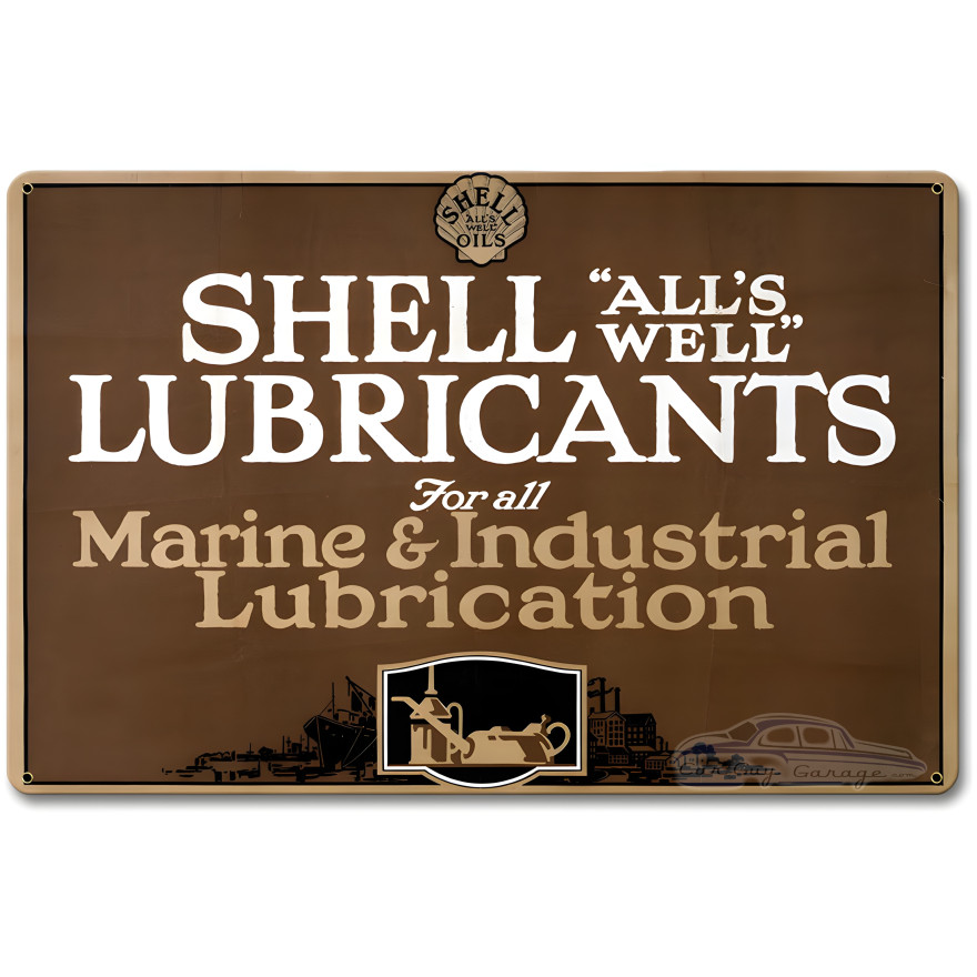 Marine Industrial Lubrication Metal Sign - 12" x 18"