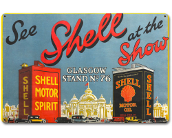 Shell Show Glasgow Metal Sign - 12" x 18"