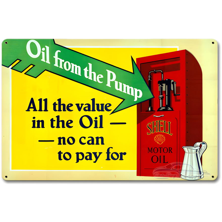 Oil from the Pump Metal Sign - 12" x 18"