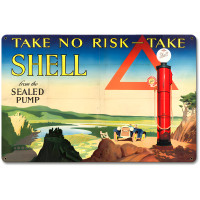 Take No Risk Metal Sign - 18" x 12"