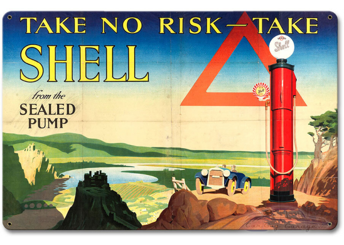 Take No Risk Metal Sign - 18" x 12"