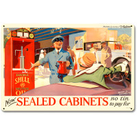 Now Sealed Cabinets Metal Sign - 18" x 12"