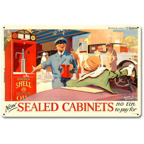 Now Sealed Cabinets Metal Sign - 18" x 12"
