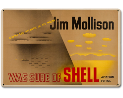 Jim Mollison Across The Atlantic Metal Sign