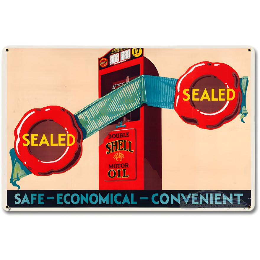 Safe Economical Convenient Metal Sign - 18" x 12"