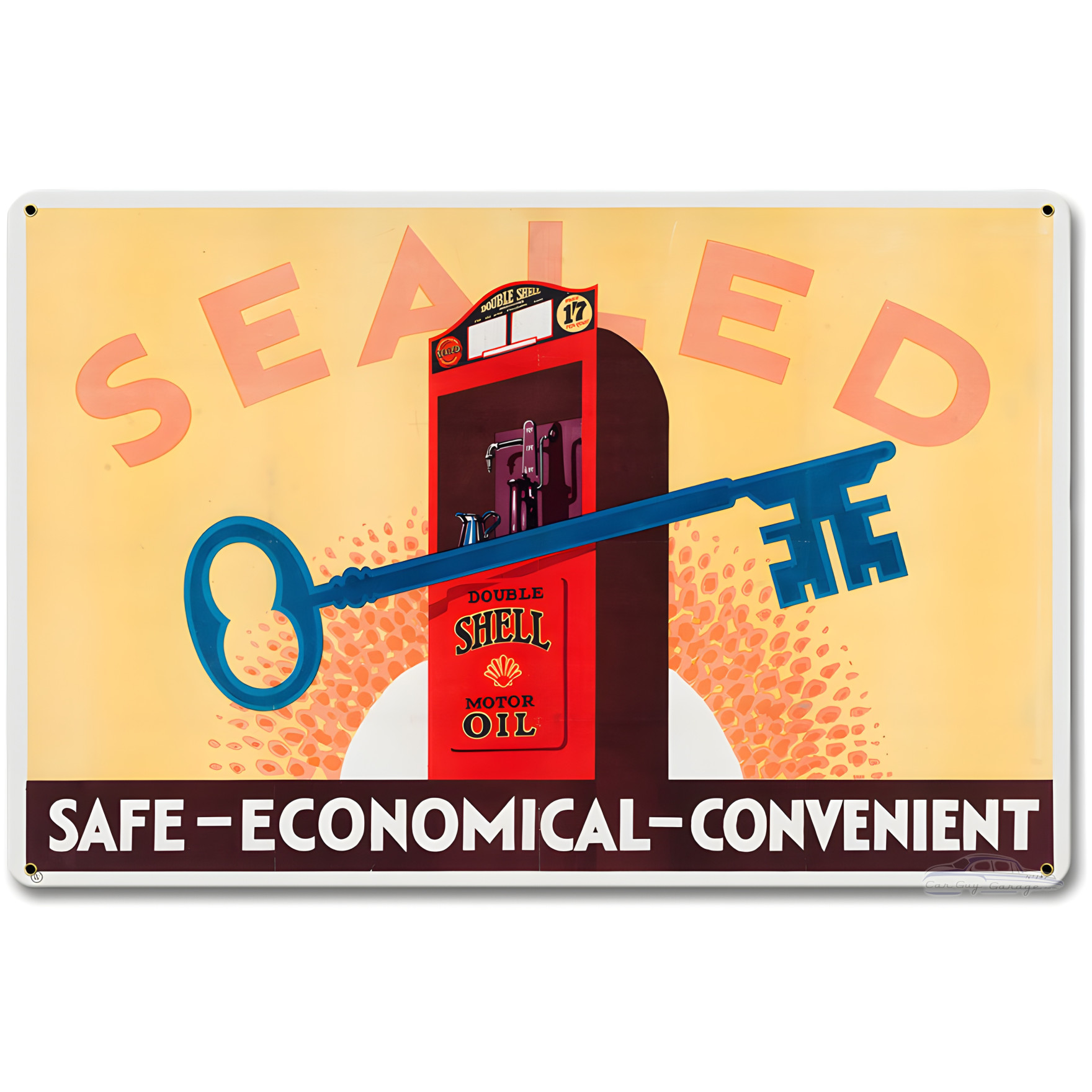 Key Safe Economical Metal Sign - Durable 18" x 12" Decor