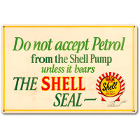 The Shell Seal Metal Sign - 18" x 12"