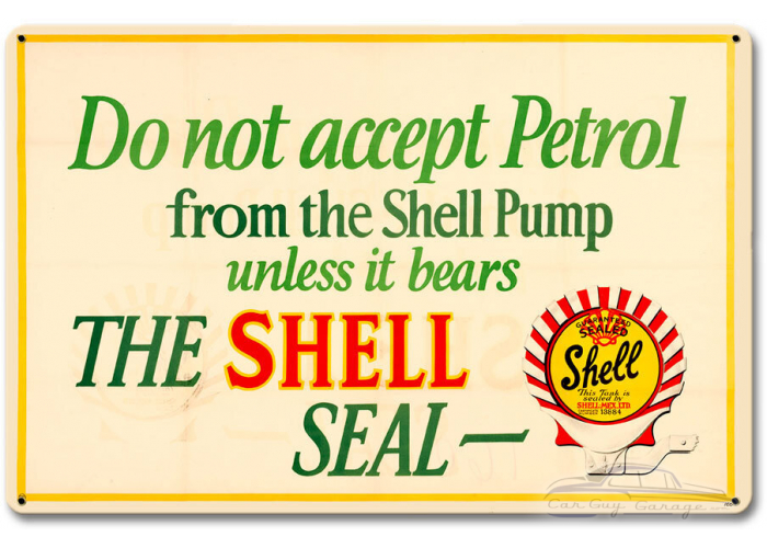 The Shell Seal Metal Sign