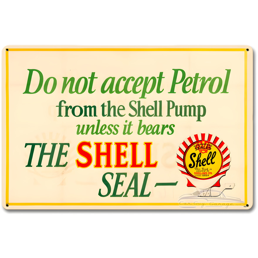 The Shell Seal Metal Sign - 18" x 12"