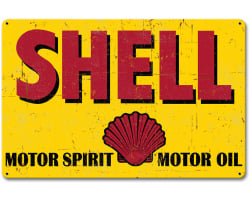 Motor Spirit Motor Oil Grunge Metal Sign