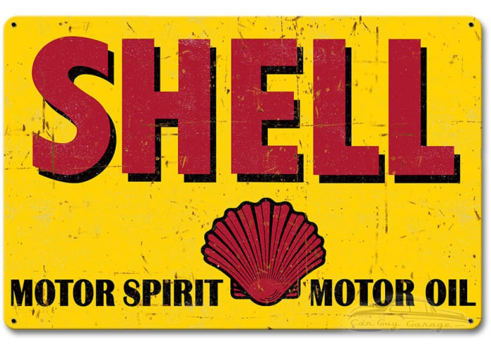 Motor Spirit Motor Oil Grunge Metal Sign - 18" x 12"
