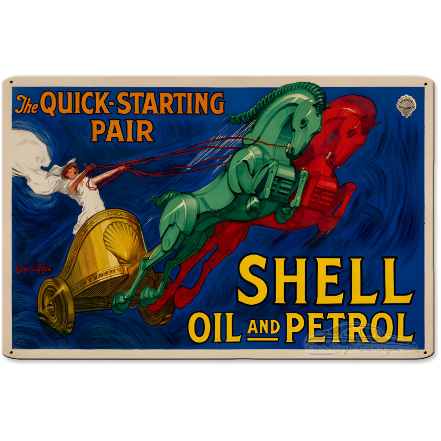 Quick Starting Pair Metal Sign - 12" x 18"