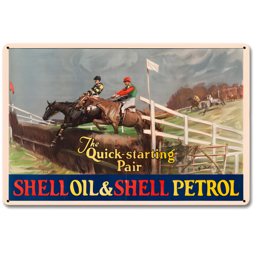 Quick Starting Jockeys Metal Sign - 12" x 18"