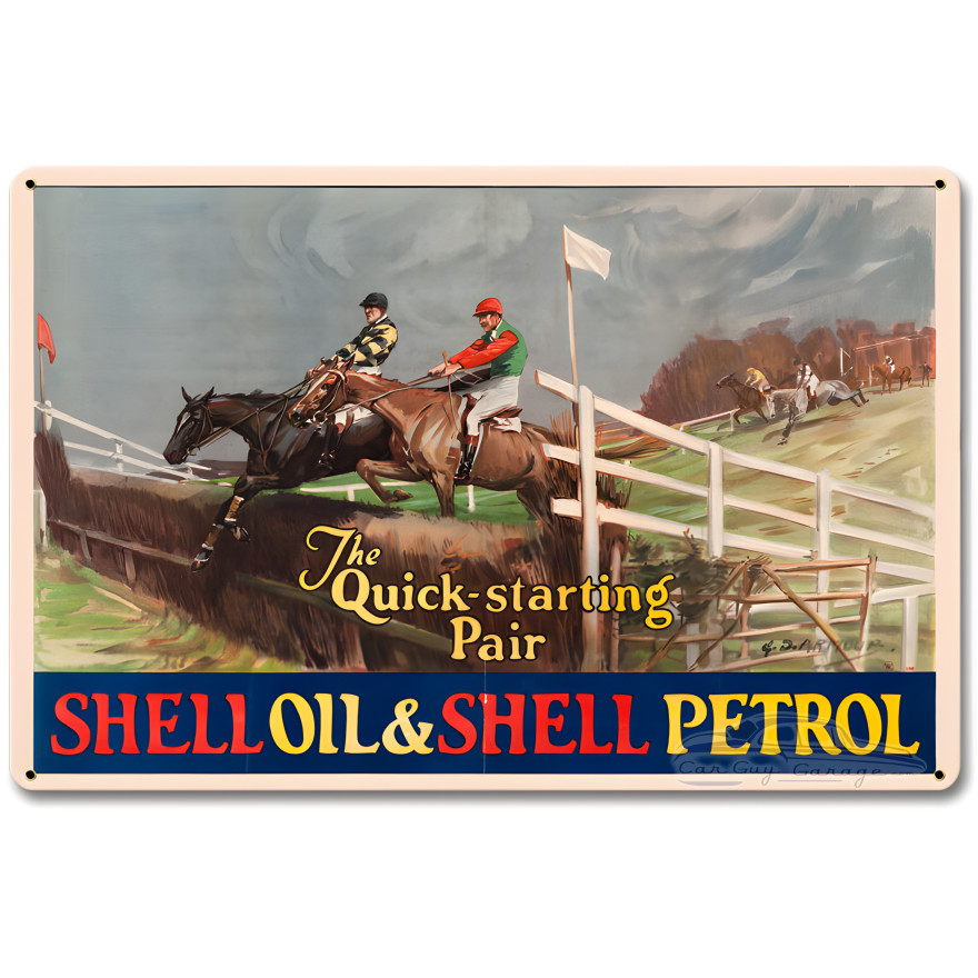 Quick Starting Jockeys Metal Sign - 12" x 18"