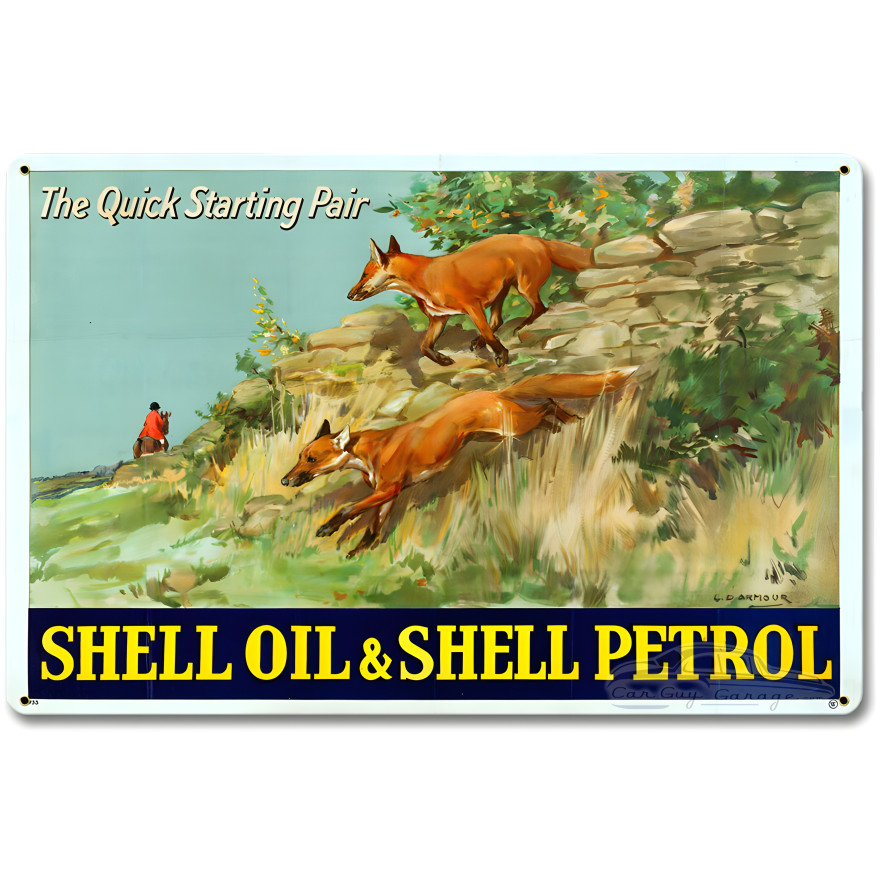 Quick Starting Foxes Metal Sign - 12" x 18"