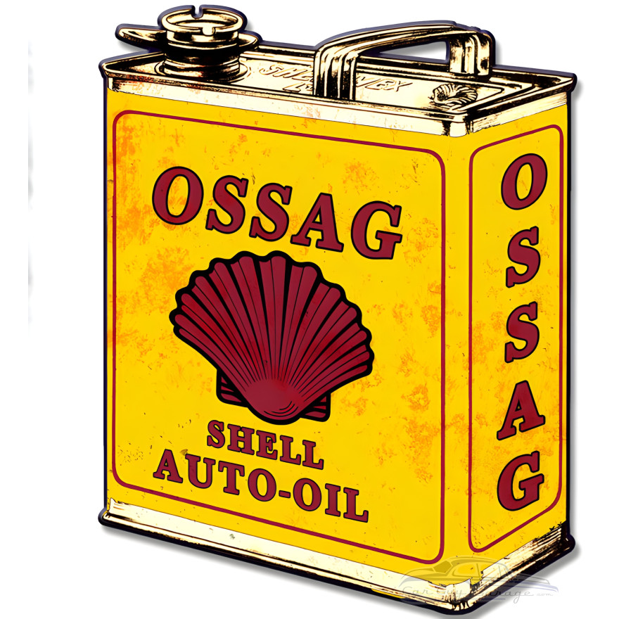 Oil Can OSSAG Metal Sign - 14" x 15"