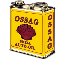 Oil Can OSSAG Metal Sign - 14" x 15"