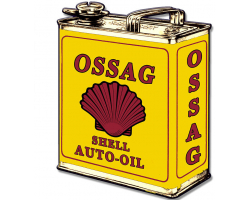 Oil Can OSSAG Metal Sign - 14" x 15"