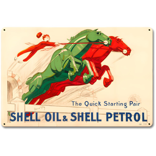 Quick Starting Red Green Metal Sign - 12" x 18"