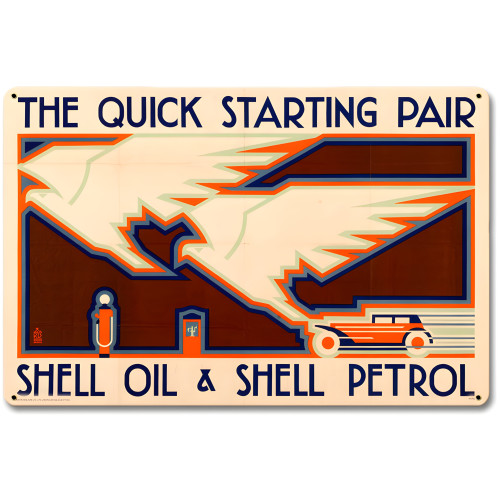 Quick Starting Birds Metal Sign - 12" x 18"