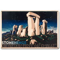 Stonehenge See Britain First on Metal Sign - 18" x 12"