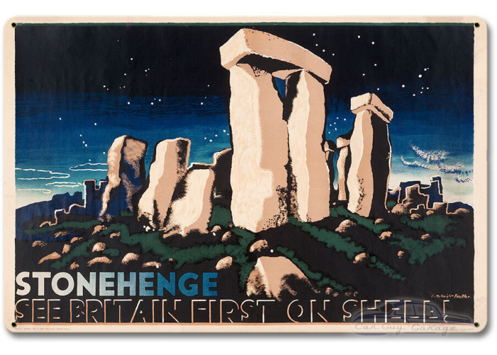 Stonehenge See Britain First on Metal Sign - 18" x 12"