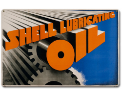Gears Shell Lubricating Oil Metal Sign