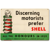 Discerning Motorists Prefer Shell Metal Sign - 18" x 12"