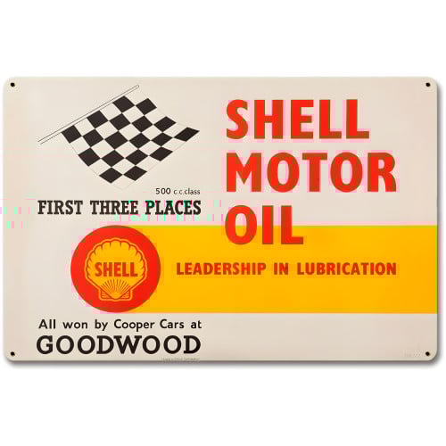 Shell Motor Oil Metal Sign - 18" x 12"