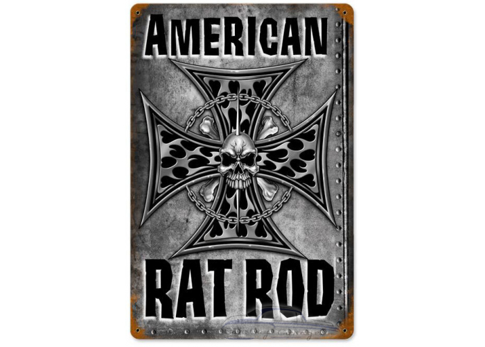 American Rat Rod Metal Sign - 12" x 18"