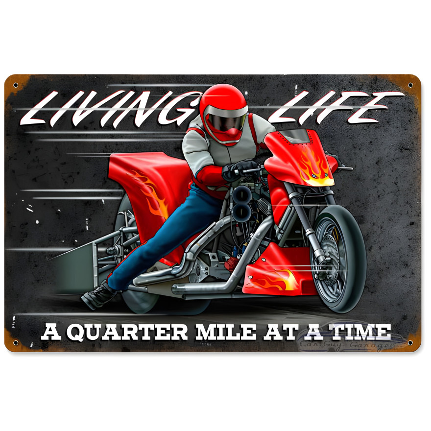 Living Life Metal Sign - 12" x 18"
