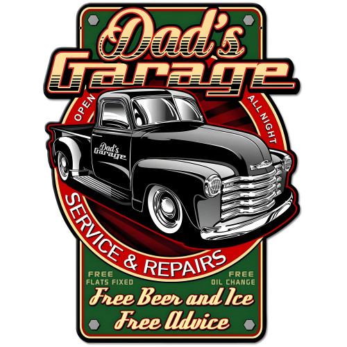 Dad's Garage Metal Sign - 12" x 16"