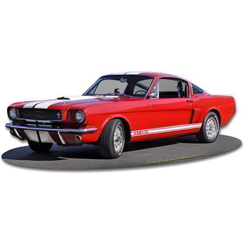 1966 Mustang GT 350 Metal Sign - 18" x 8"