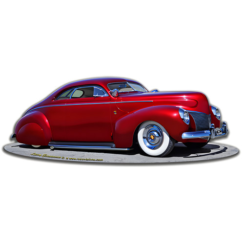 1939 Merc Kustom Metal Sign - 18" x 7"