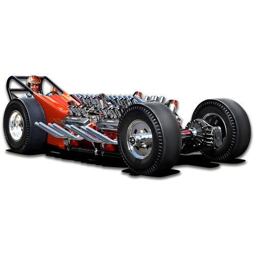 1964 Tommy Ivo Dragster Metal Sign - 18" x 8"