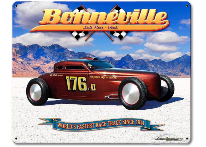 Bonneville Speed Coupe Metal Sign - 15" x 12"