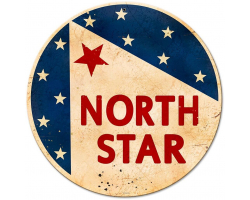 North Star Gasoline Metal Sign - 12" Custom Round