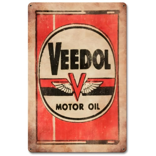 Veedol Motor Oil Metal Sign - 12" x 18"