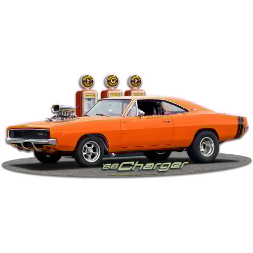 1968 Blown Charger Metal Sign - 18" x 8"