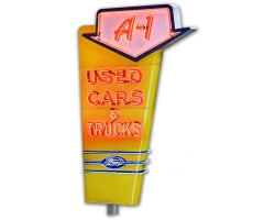 1950's Used Car Sign Metal Sign