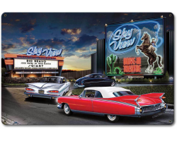Skyview Drive-In Metal Sign - 18" x 12"