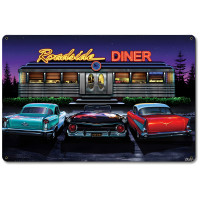 Roadside Diner Metal Sign - 18" x 12"