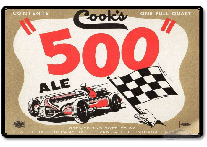 Cook's 500 Ale Metal Sign