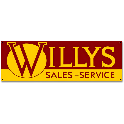 Willy's Metal Sign - 8" x 16"
