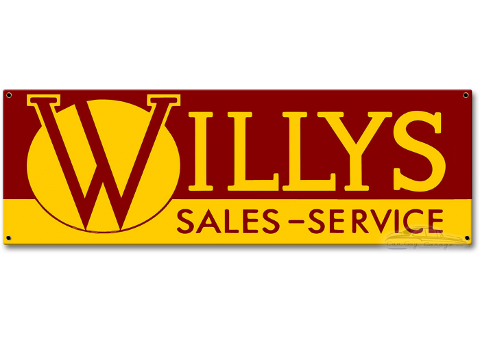 Willy's Metal Sign - 8" x 16"