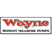 Wayne Gas Pumps Metal Sign - 6" x 18"
