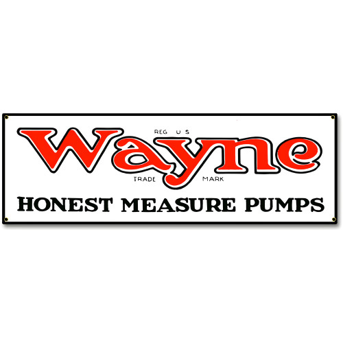 Wayne Gas Pumps Metal Sign - 6" x 18"