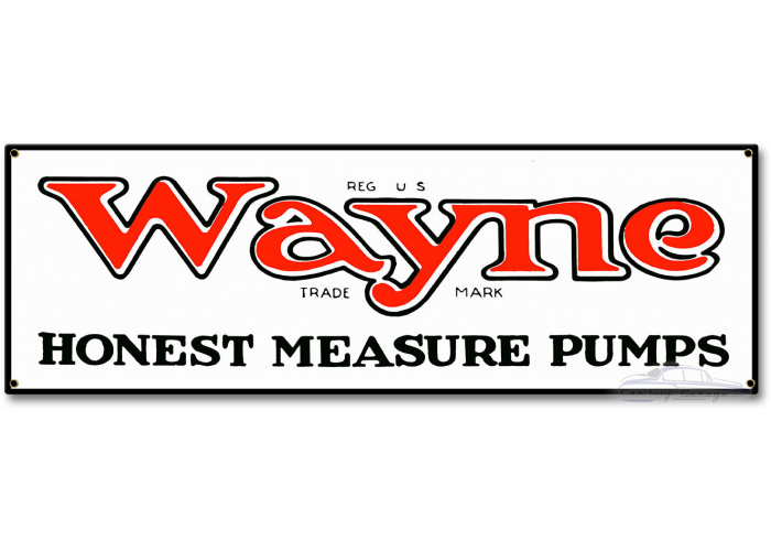 Wayne Gas Pumps Metal Sign - 6" x 18"