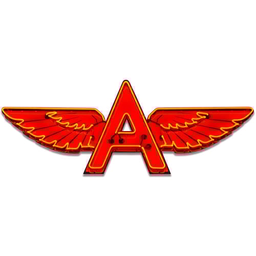 Flying A Metal Sign - 15" x 6"
