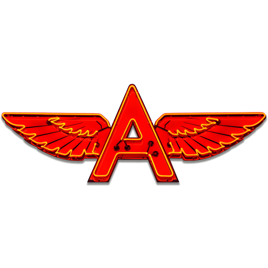 Flying A Metal Sign - 15" x 6"